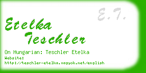 etelka teschler business card